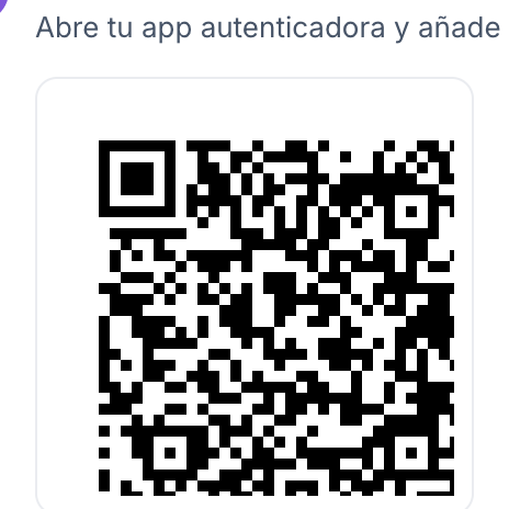 Código QR en pantalla para añadir Activation King a una app de autenticación