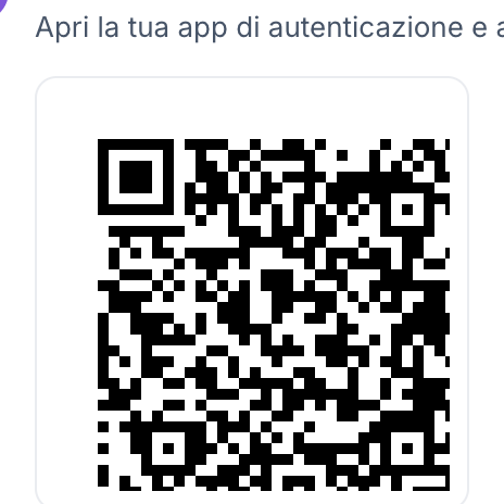 Codice QR sullo schermo per aggiungere Activation King a un'app di autenticazione