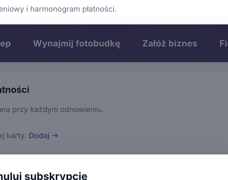 Proces anulowania z powodem i ofertą zatrzymania