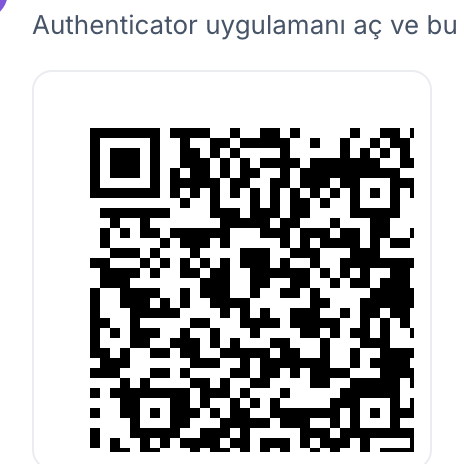 Activation King'i bir doğrulayıcı uygulamaya eklemek için ekrandaki QR kodu
