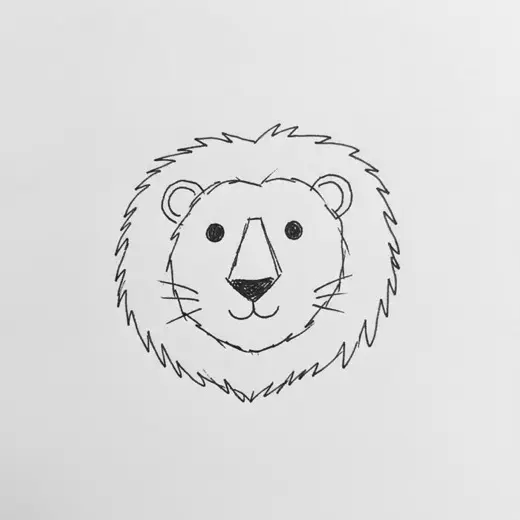 Простой эскиз гостя на экране AI Drawing Screen