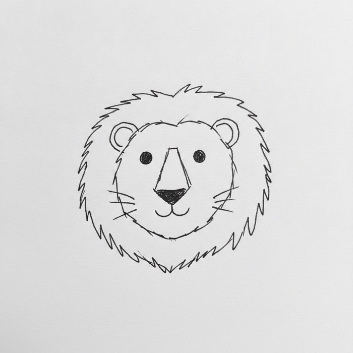 O esboço simples de um convidado no AI Drawing Screen
