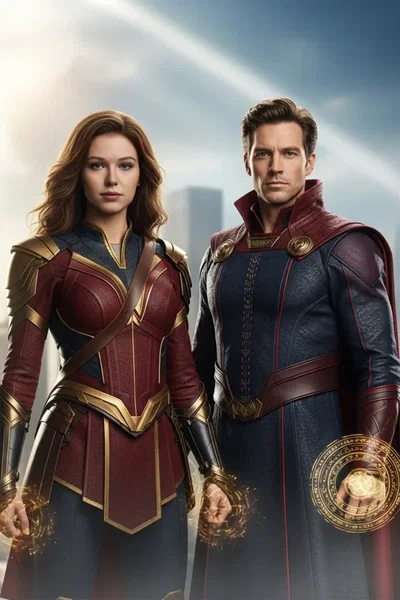 Superhero Duo AI face swap result