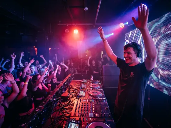 A DJ performing at a party