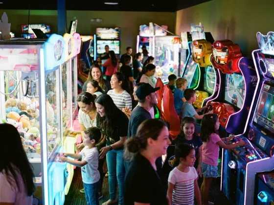 A family entertainment center arcade