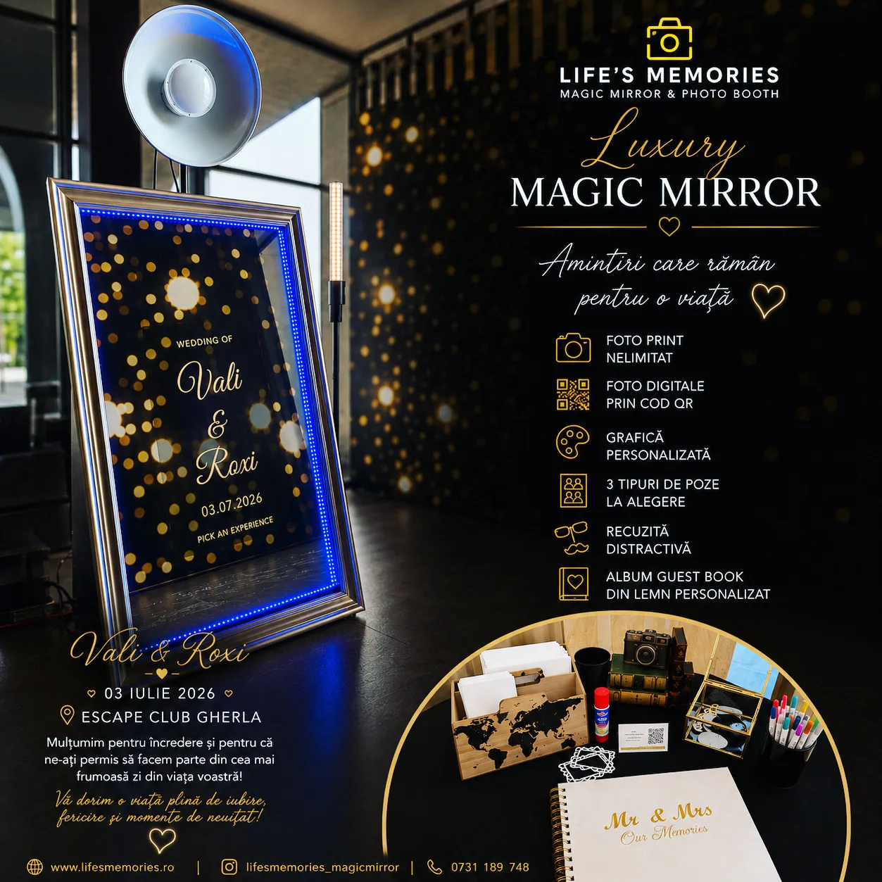 Life’s Memories Magic Mirror & AI Photo Booth work