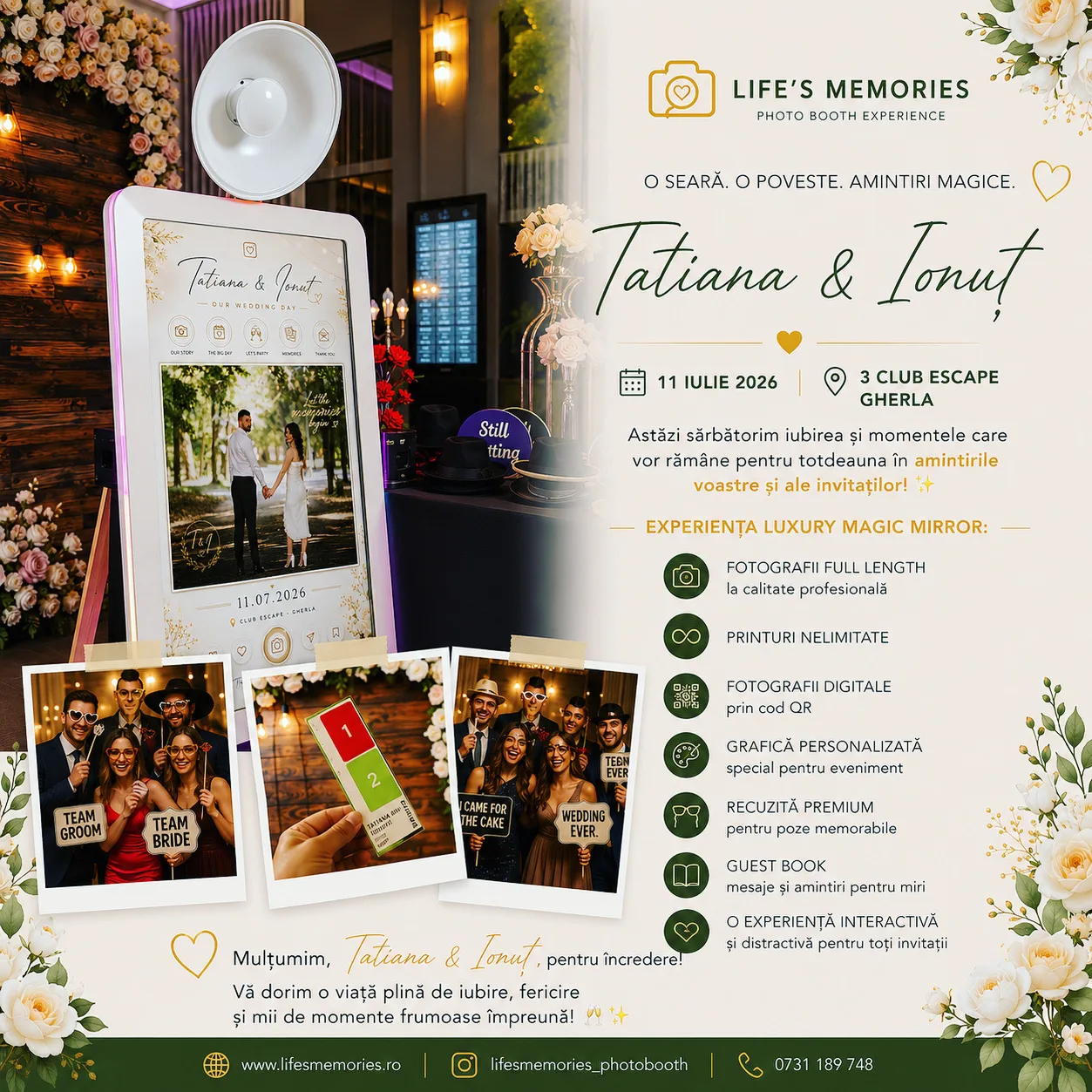 Life’s Memories Magic Mirror & AI Photo Booth work