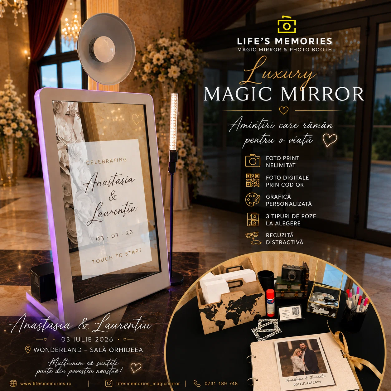 Life’s Memories Magic Mirror & AI Photo Booth work