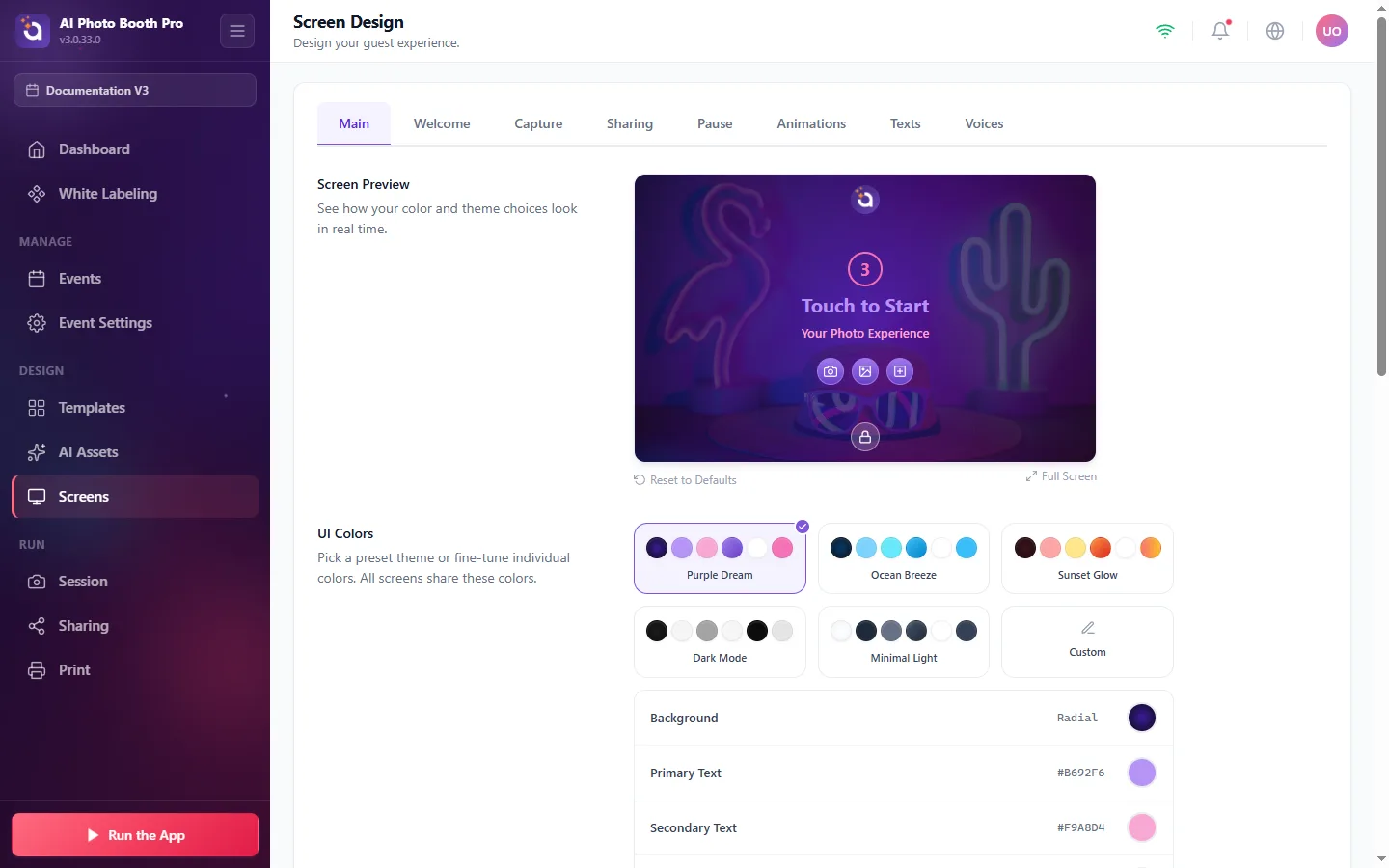 Screen Design
