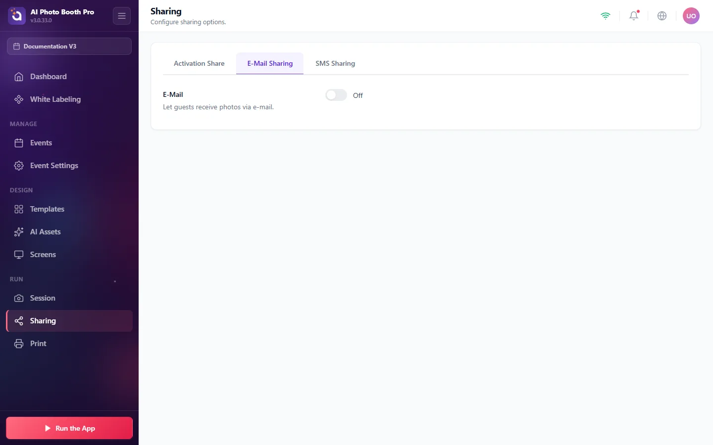 Sharing, E‑Mail