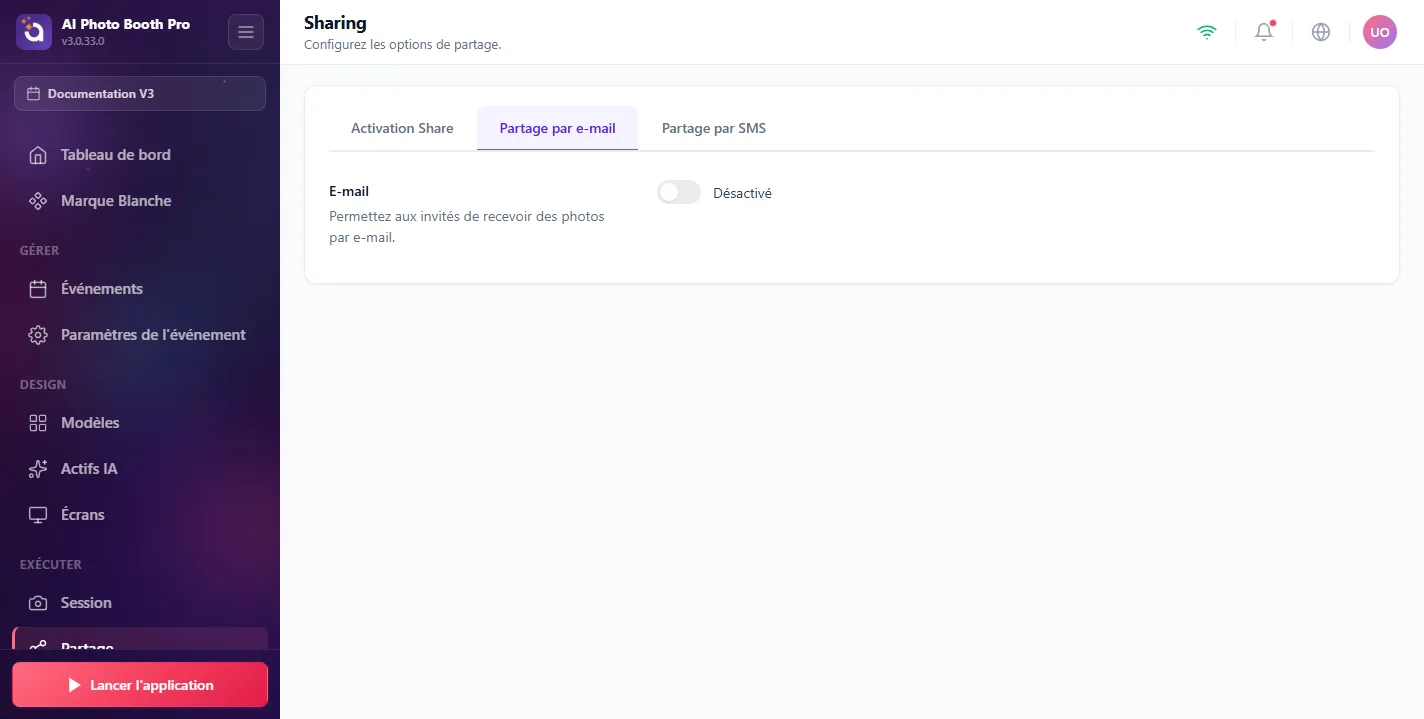 Partage, E-Mail