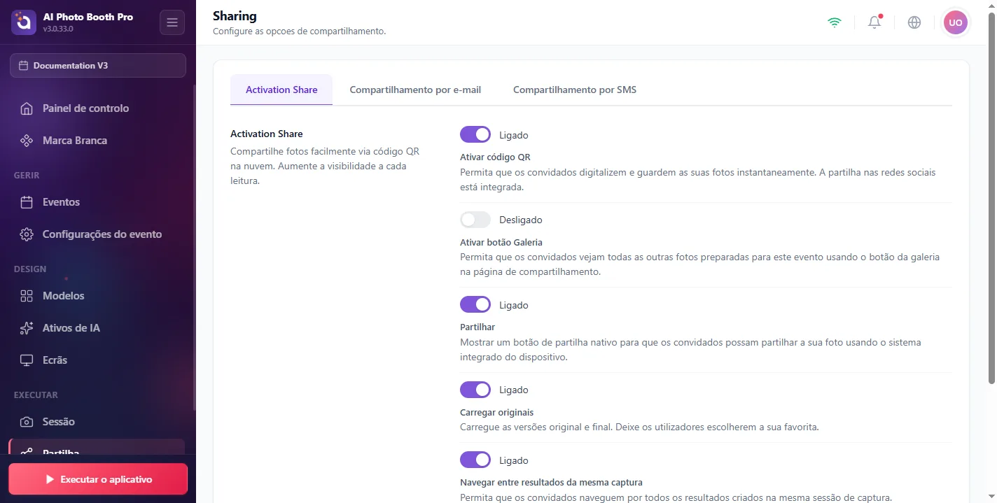 Partilha, Activation Share